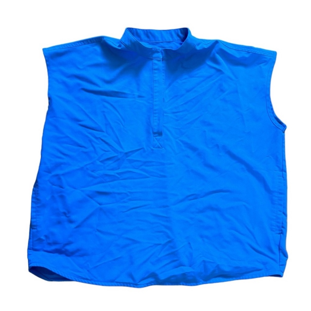 Figs Blue Rafaela Mandarin Collar Scrub Top Size: XL